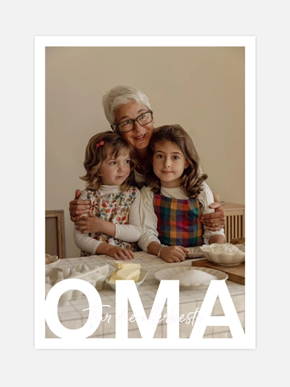 Poster Muttertag Oma in Lettern
