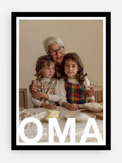 Poster Muttertag Oma in Lettern