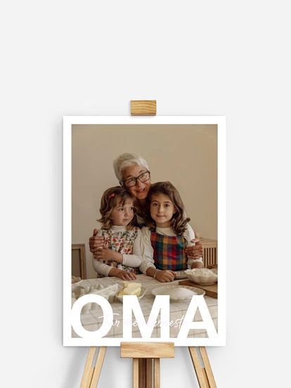 Poster Muttertag Oma in Lettern