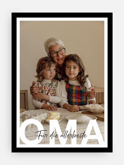 Poster Muttertag Oma in Lettern