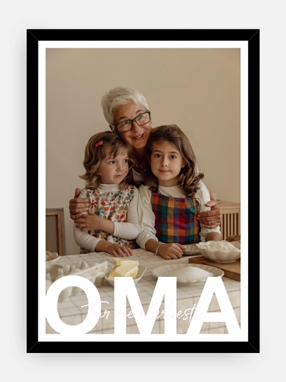 Poster Muttertag Oma in Lettern