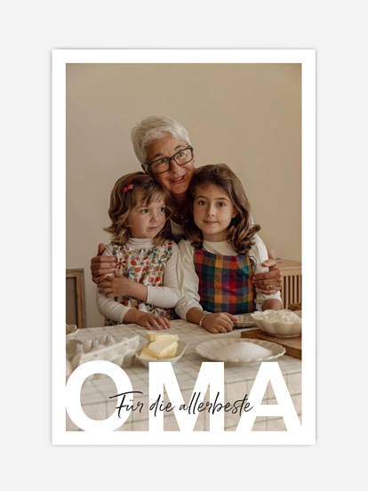 Poster Muttertag Oma in Lettern