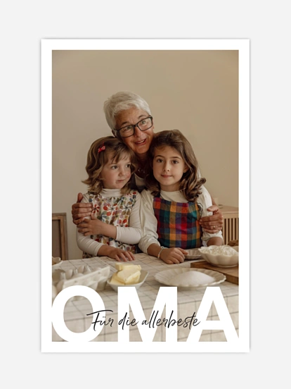 Poster Muttertag Oma in Lettern