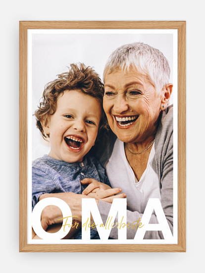 Poster Muttertag Oma in Lettern