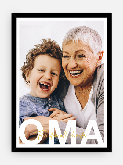 Poster Muttertag Oma in Lettern