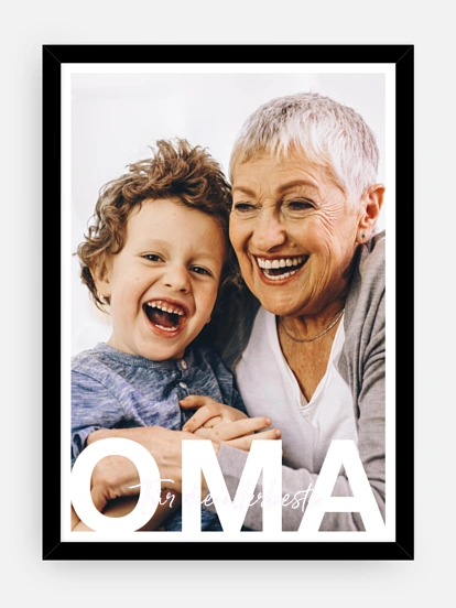 Poster Ostern Oma in Lettern