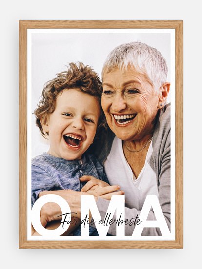 Poster Oma in Lettern