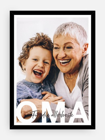 Poster Oma in Lettern