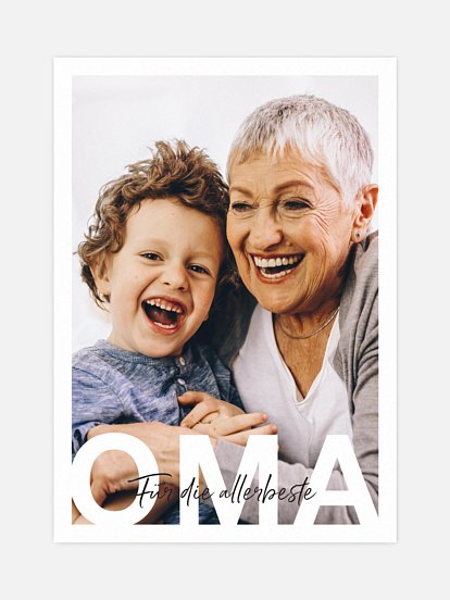 Poster Oma in Lettern