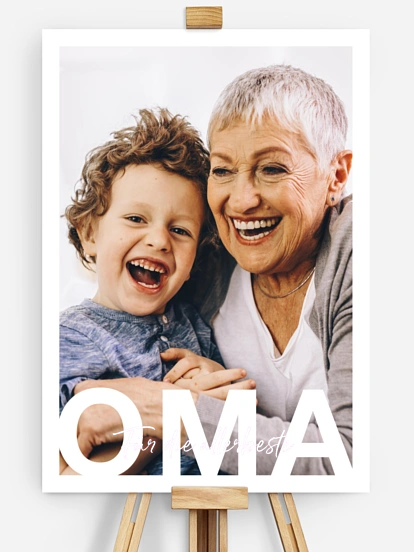 Poster Oma in Lettern
