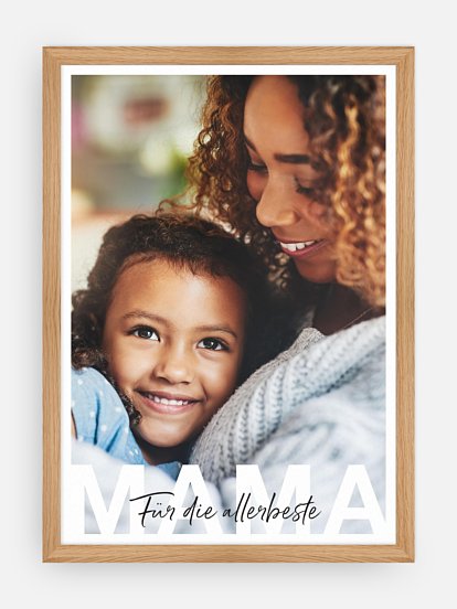 Poster Muttertag Mama in Lettern
