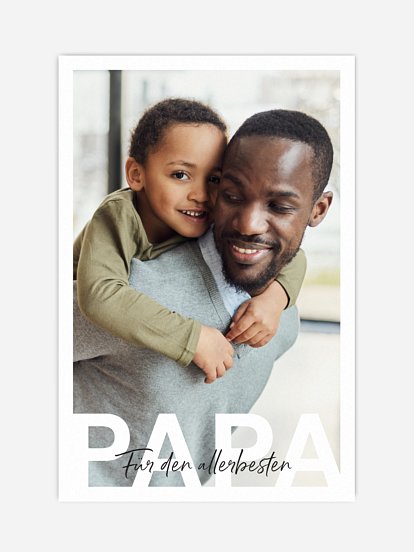 Poster Papa in Lettern