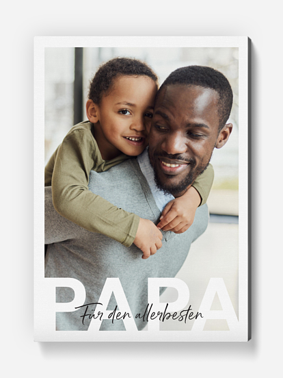 Poster Papa in Lettern