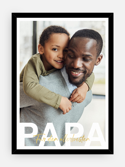 Poster Papa in Lettern