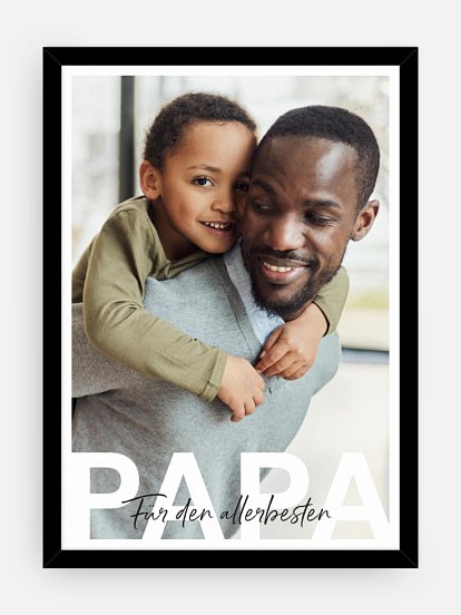 Poster Vatertag Papa in Lettern