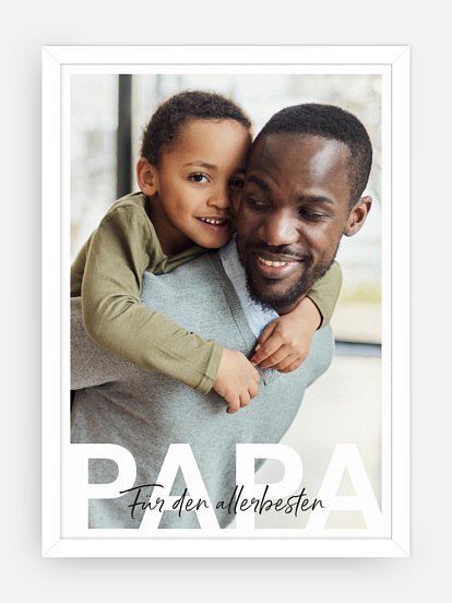 Poster Vatertag Papa in Lettern