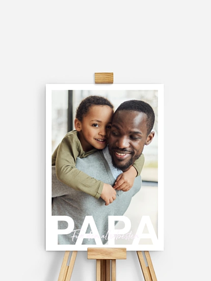 Poster Vatertag Papa in Lettern