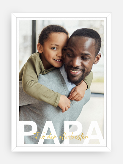 Poster Vatertag Papa in Lettern