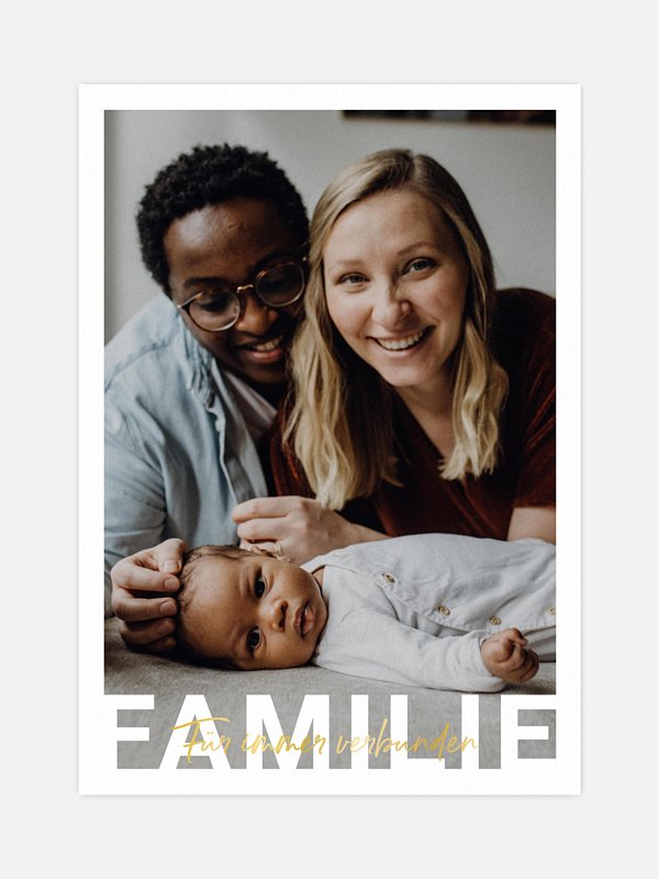 Familie in Lettern