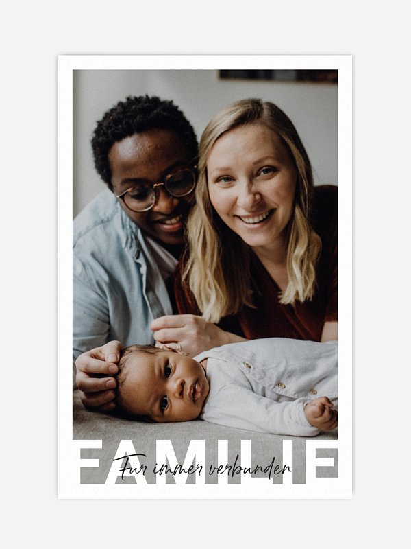 Familie in Lettern