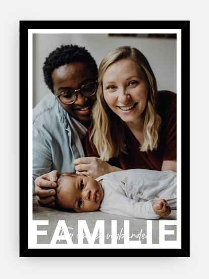 Poster Ostern Familie in Lettern