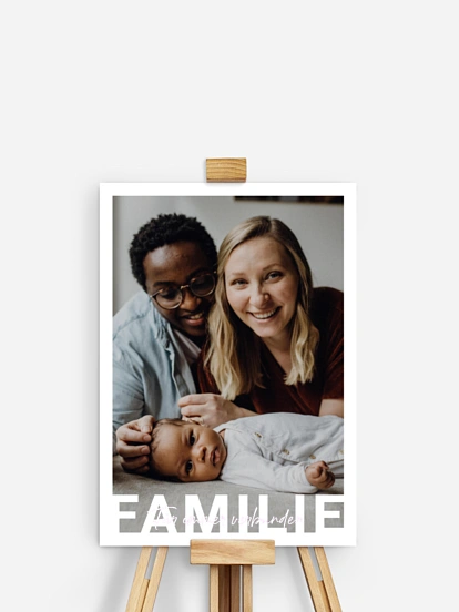 Poster Ostern Familie in Lettern