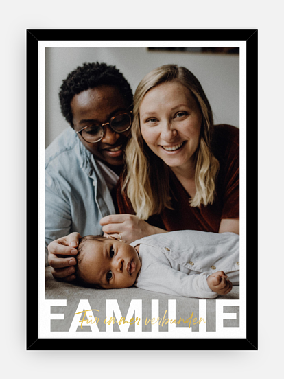 Poster Ostern Familie in Lettern