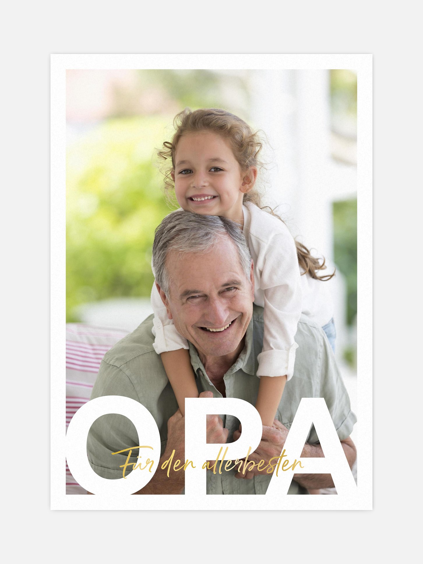 Poster Opa in Lettern