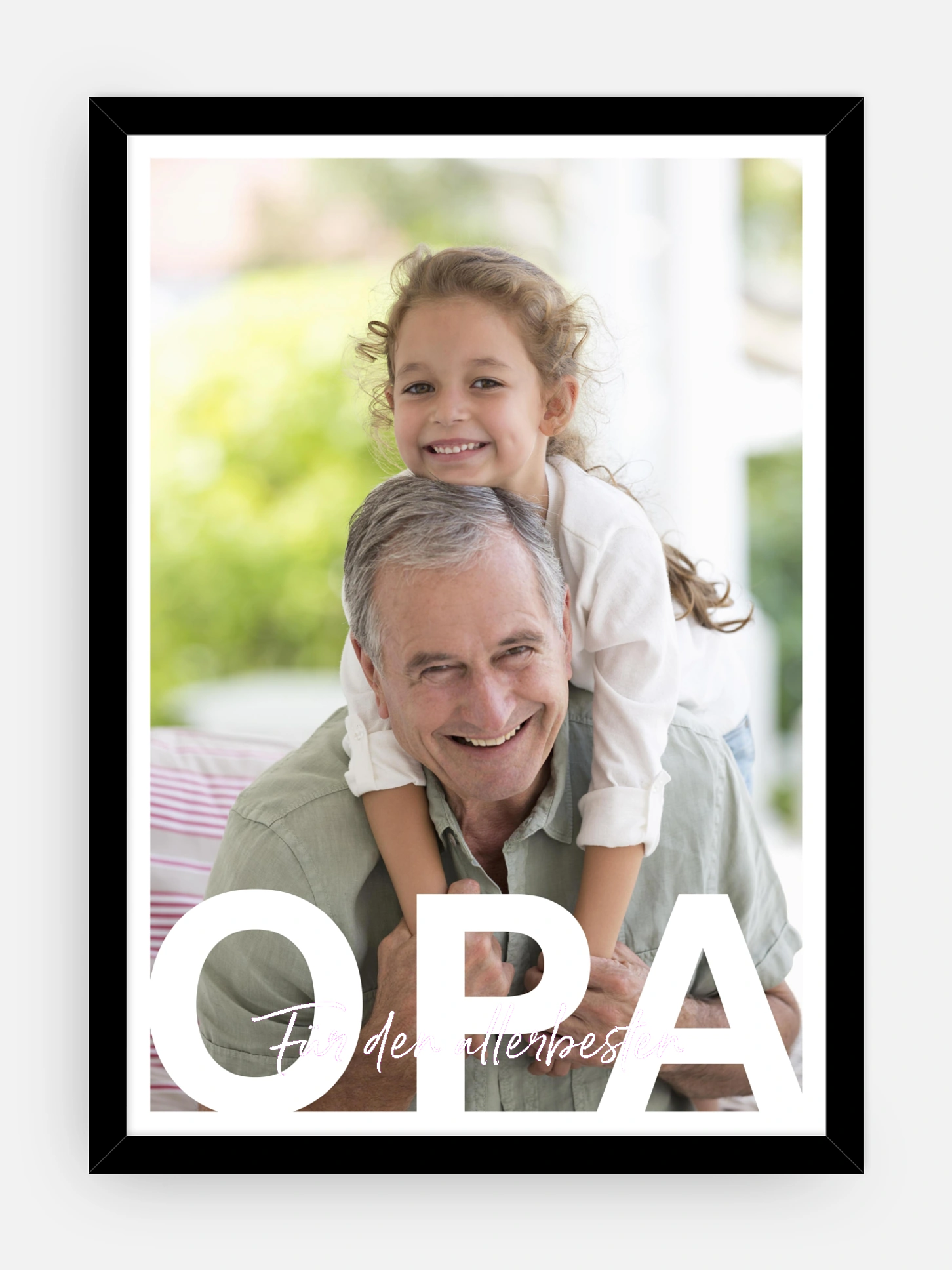 Poster Opa in Lettern