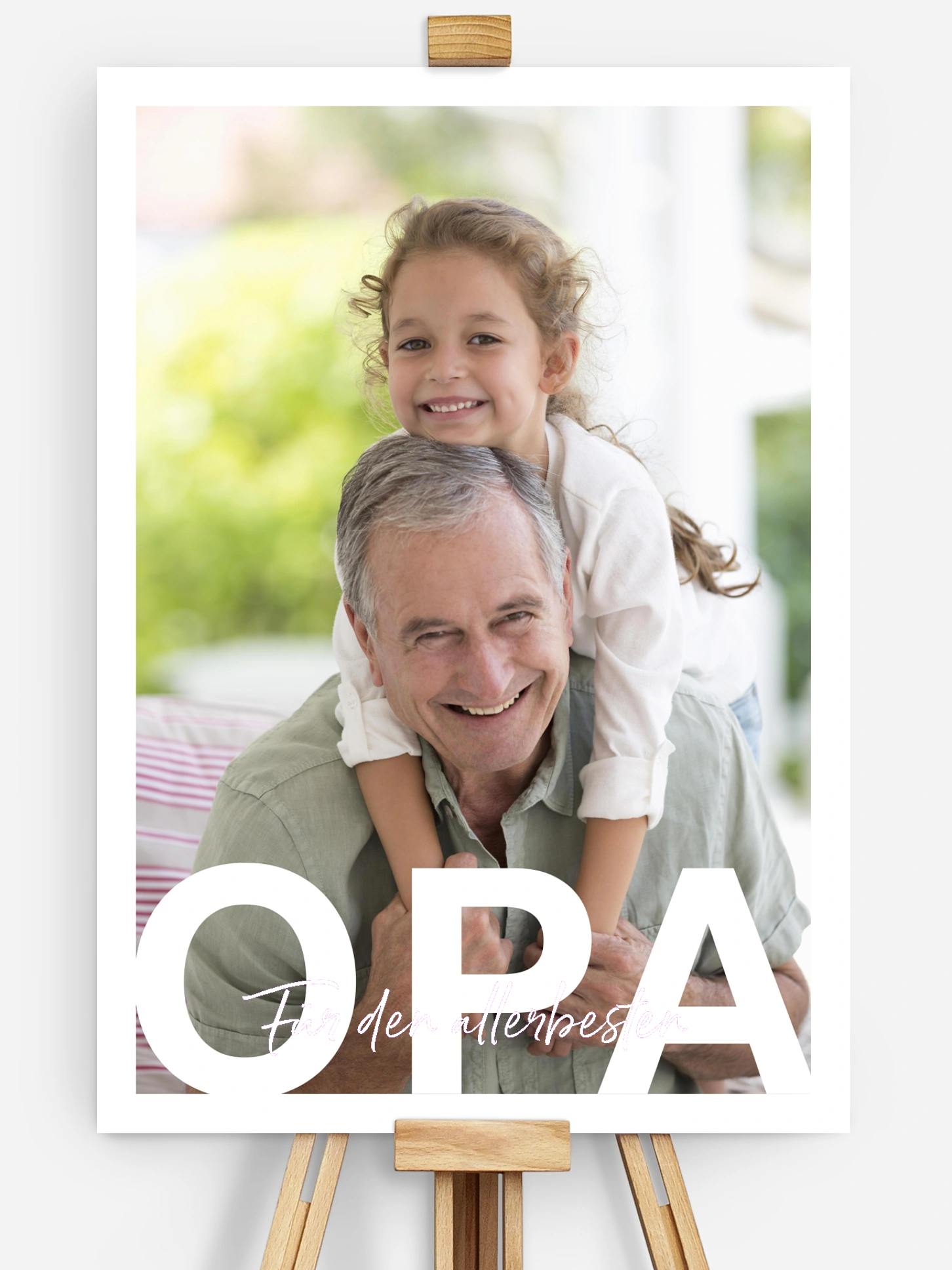 Poster Opa in Lettern