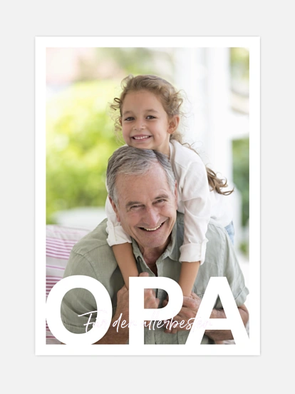 Poster Opa in Lettern