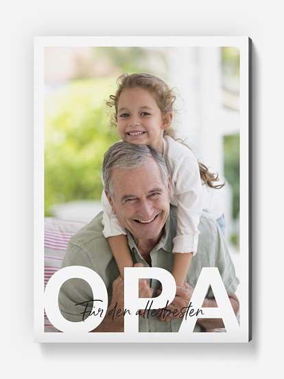 Poster Opa in Lettern