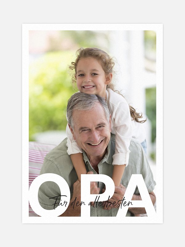 Opa in Lettern