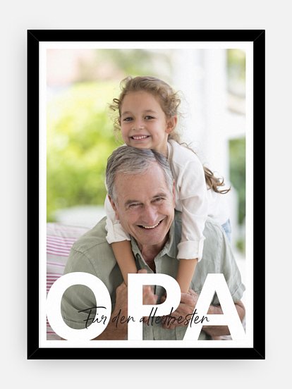 Poster Vatertag Opa in Lettern