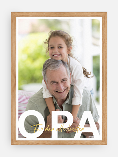 Poster Vatertag Opa in Lettern
