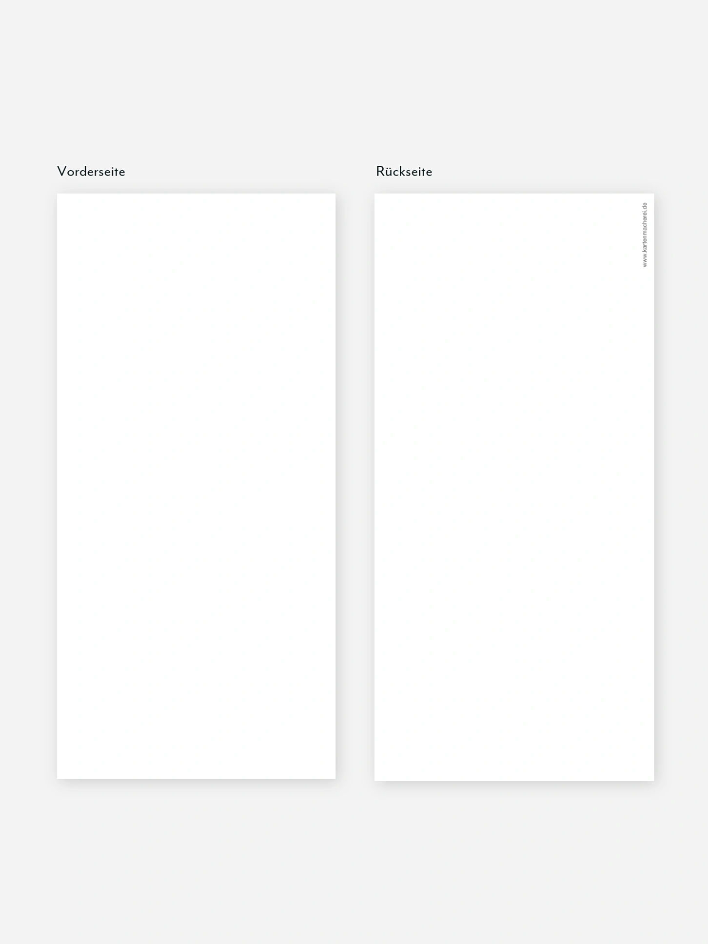 Formatvorlage Lange Postkarte hoch