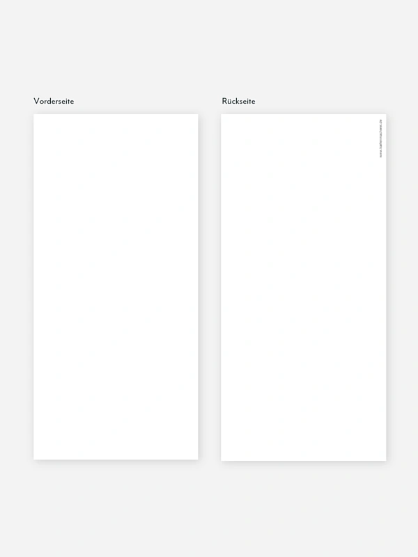 Formatvorlage Lange Postkarte hoch