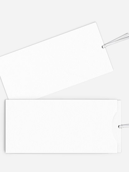 Formatvorlage Lange Einsteckkarte mit Band zum Basteln