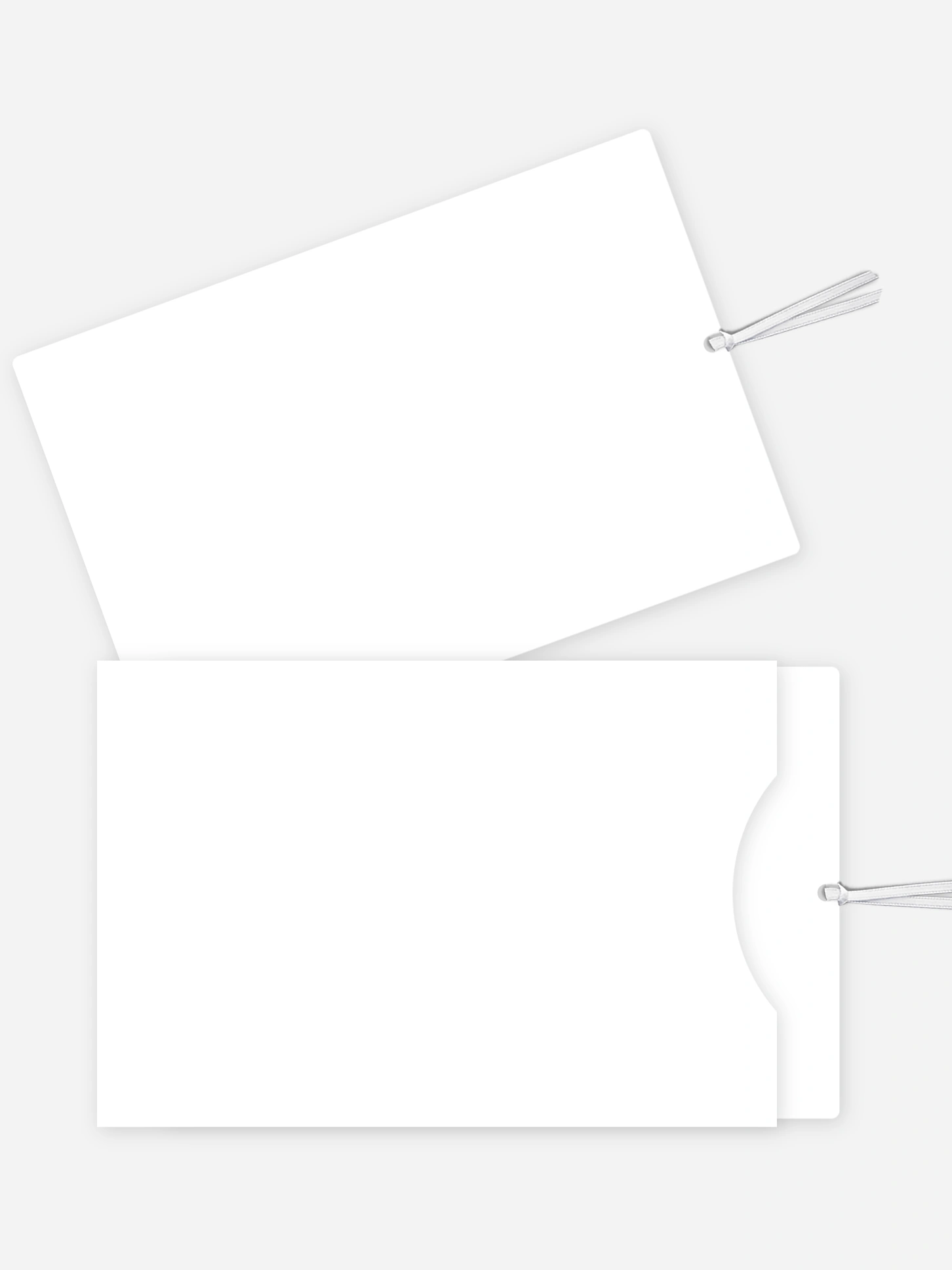 Formatvorlage Mittlere Einsteckkarte mit Band zum Basteln (B6)