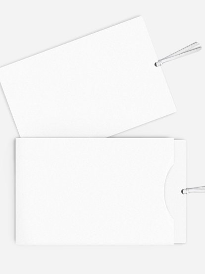 Formatvorlage Mittlere Einsteckkarte mit Band zum Basteln (B6)