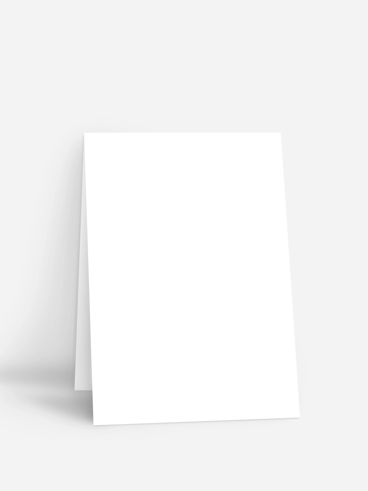 Formatvorlage Mittlere Klappkarte hoch, vertikal geklappt - personalisiert