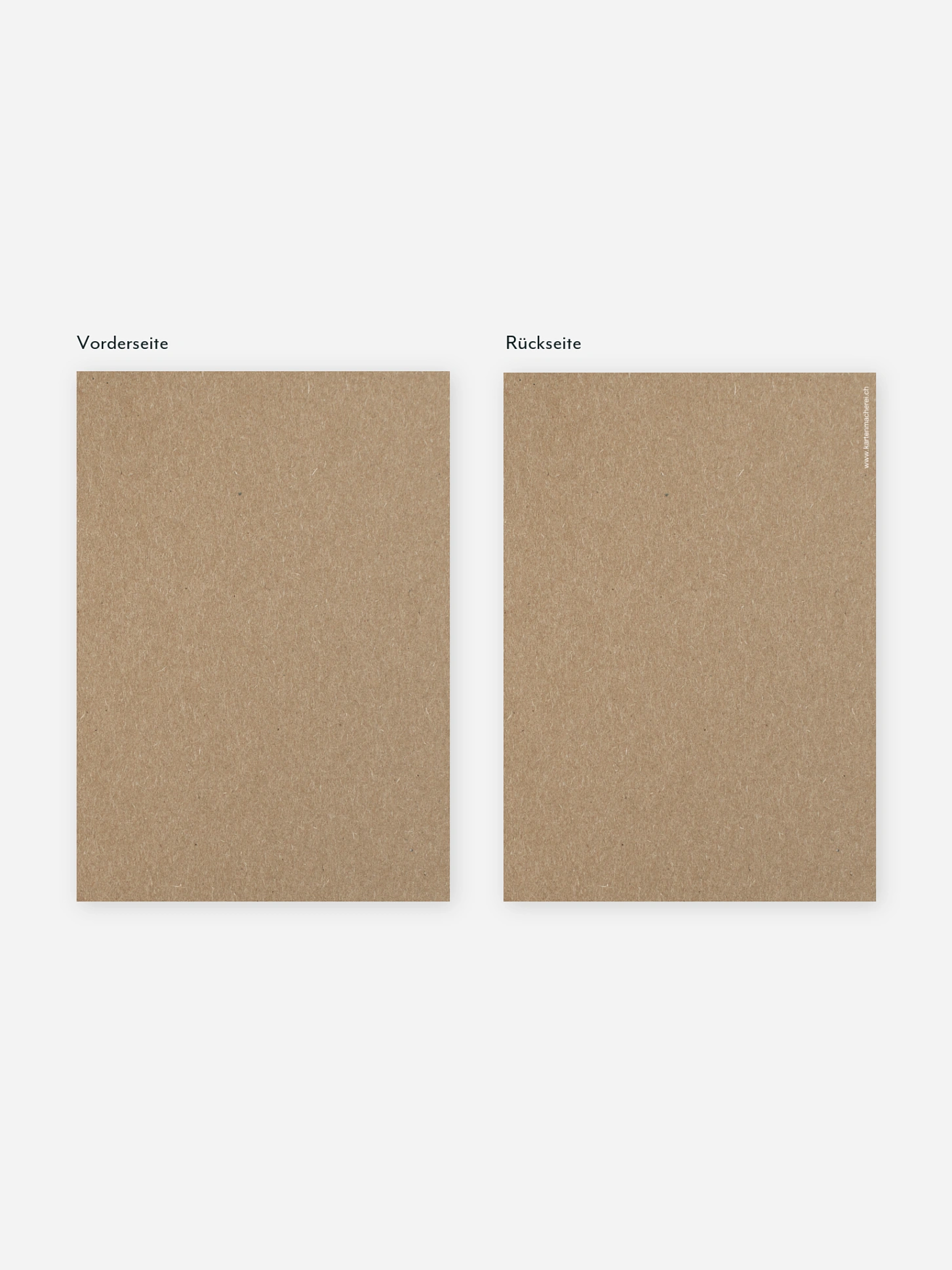 Formatvorlage Postkarte hoch Kraftpapier