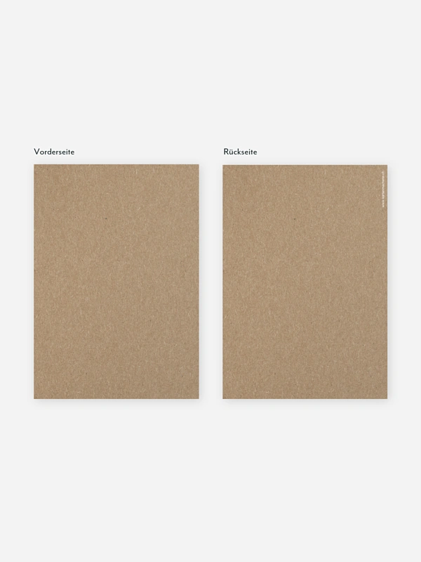 Formatvorlage Postkarte hoch Kraftpapier