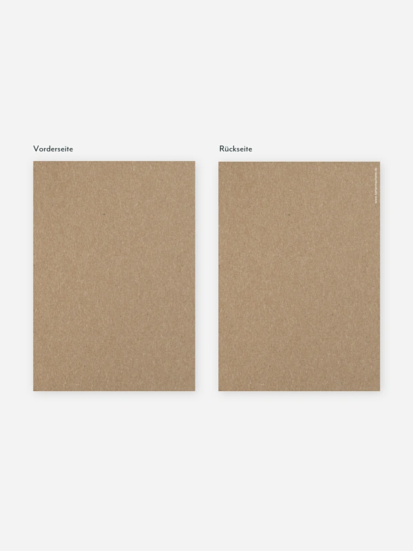 Formatvorlage Postkarte hoch Kraftpapier