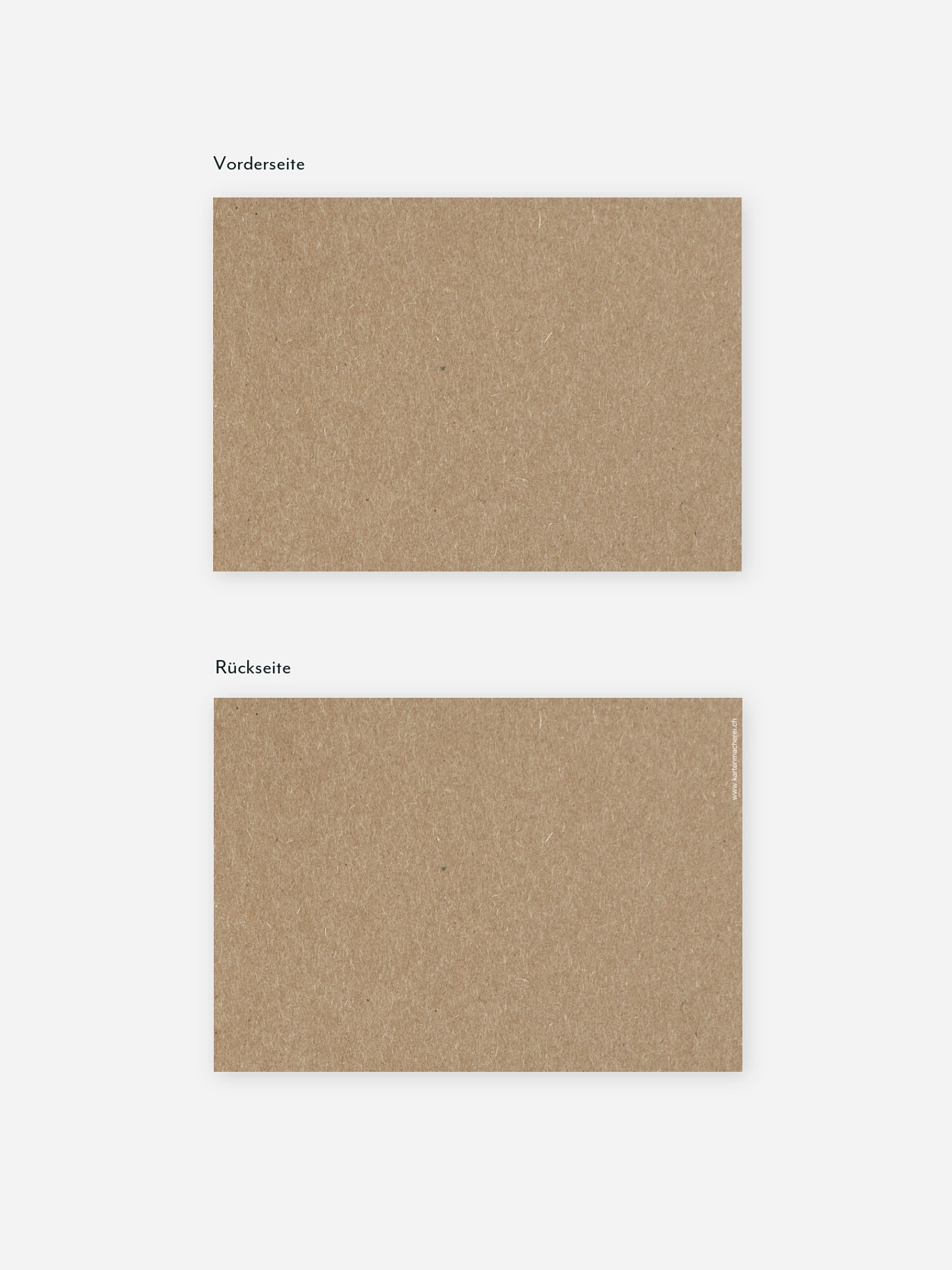 Formatvorlage Postkarte flach Kraftpapier