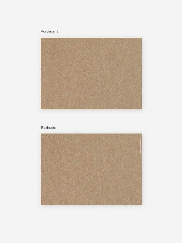 Formatvorlage Postkarte flach Kraftpapier