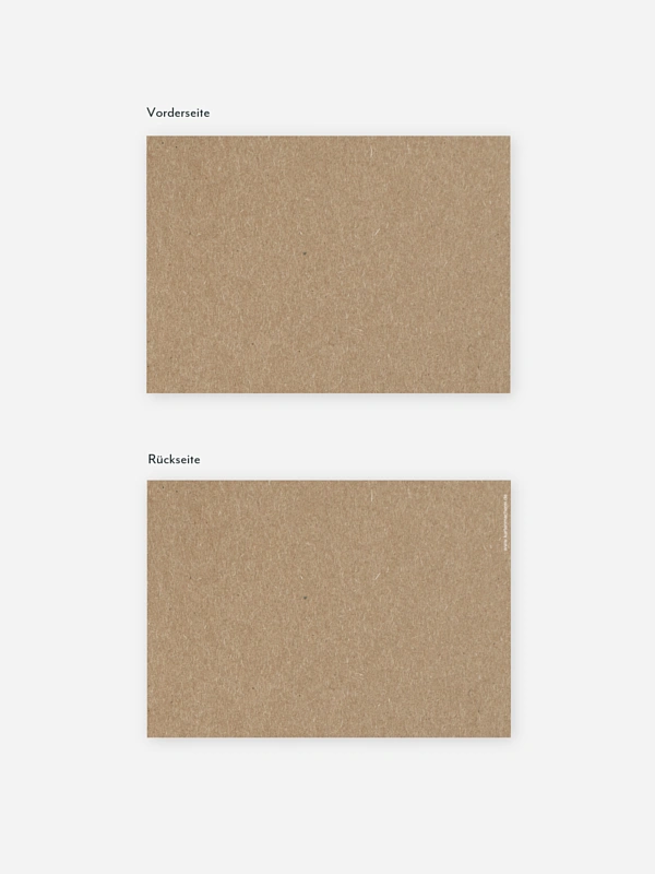 Formatvorlage Postkarte flach Kraftpapier