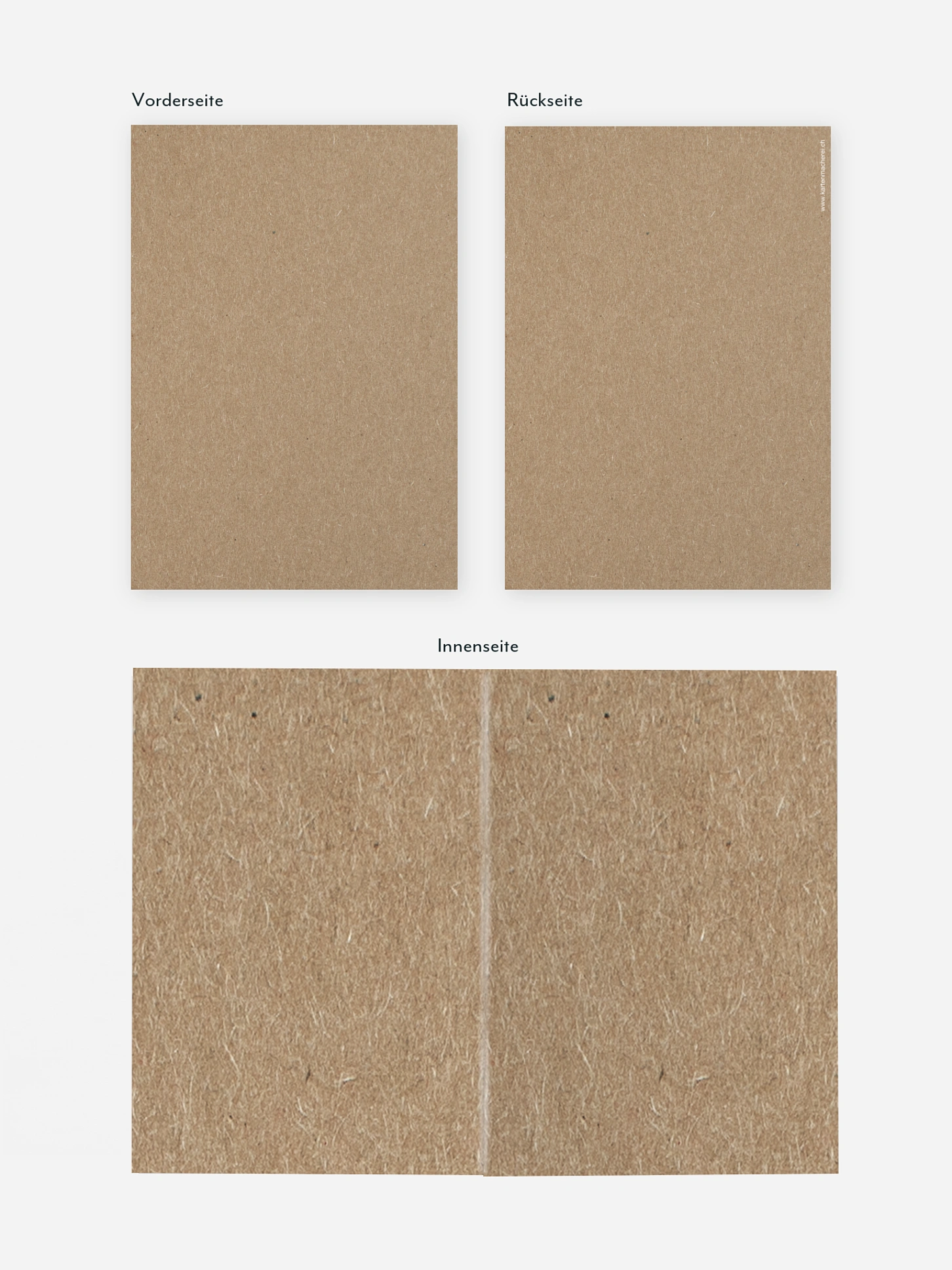 Formatvorlage Klappkarte hoch Kraftpapier