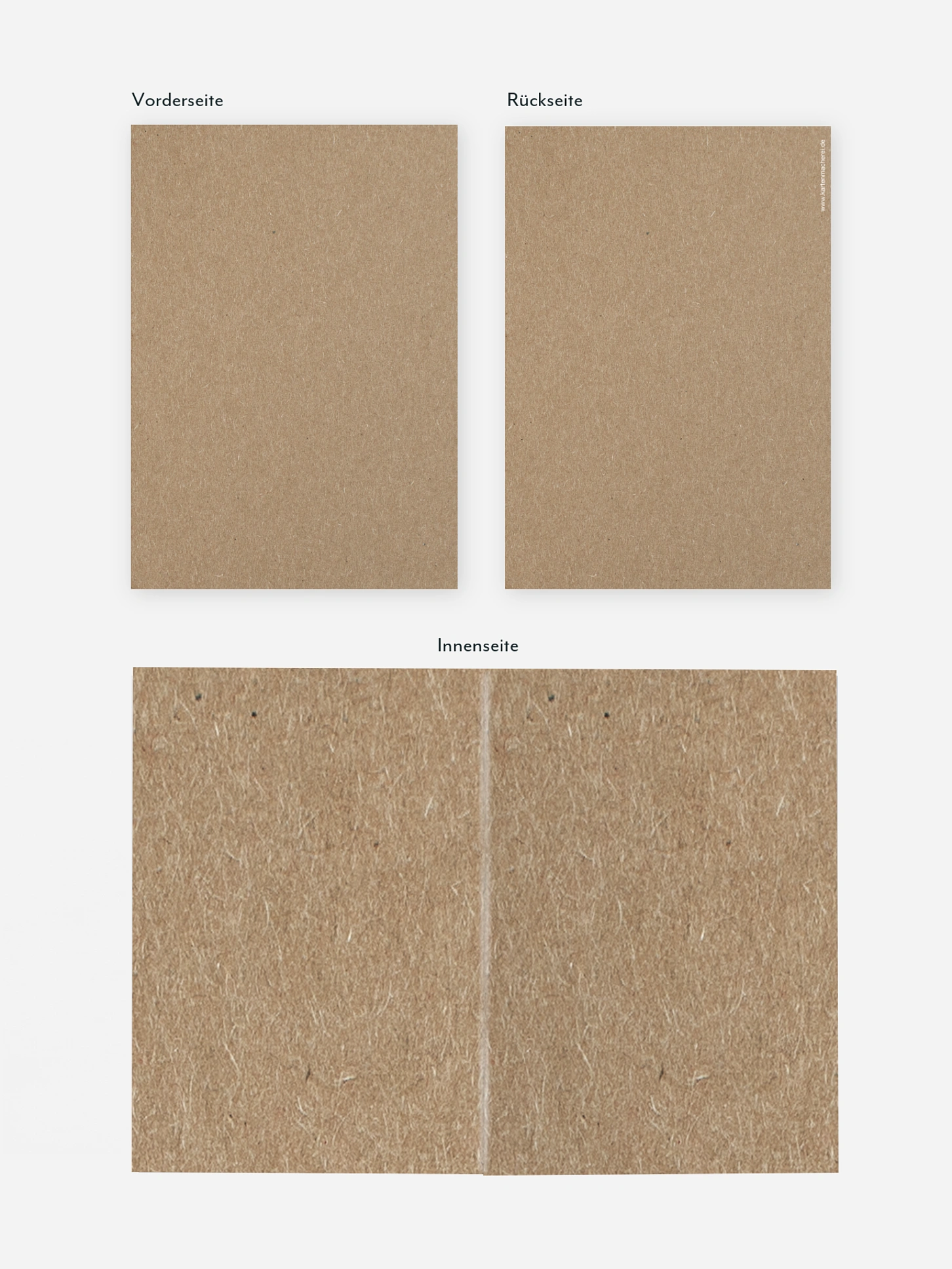 Formatvorlage Klappkarte hoch Kraftpapier