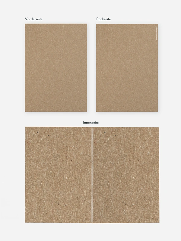 Formatvorlage Klappkarte hoch Kraftpapier